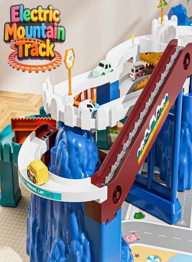 Doloowee Toy Car Ramp Track Dinosaur Climbing Hills - 10 Mini Racer Cars Colorful Construction Play Set for Preschool Gifts Kids Ages 3+ - Image 3